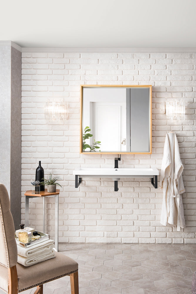 35.4" Milan Mirror, Natural Ash