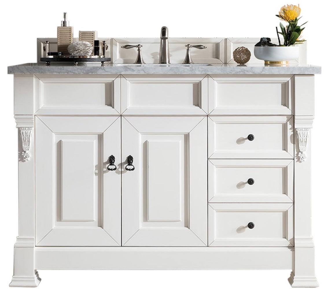 48" Brookfield Single Bathroom Vanity, Bright White