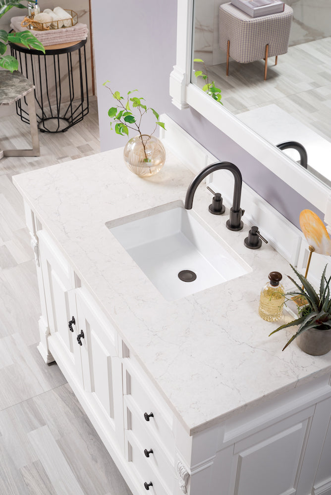48" Brookfield Single Bathroom Vanity, Bright White