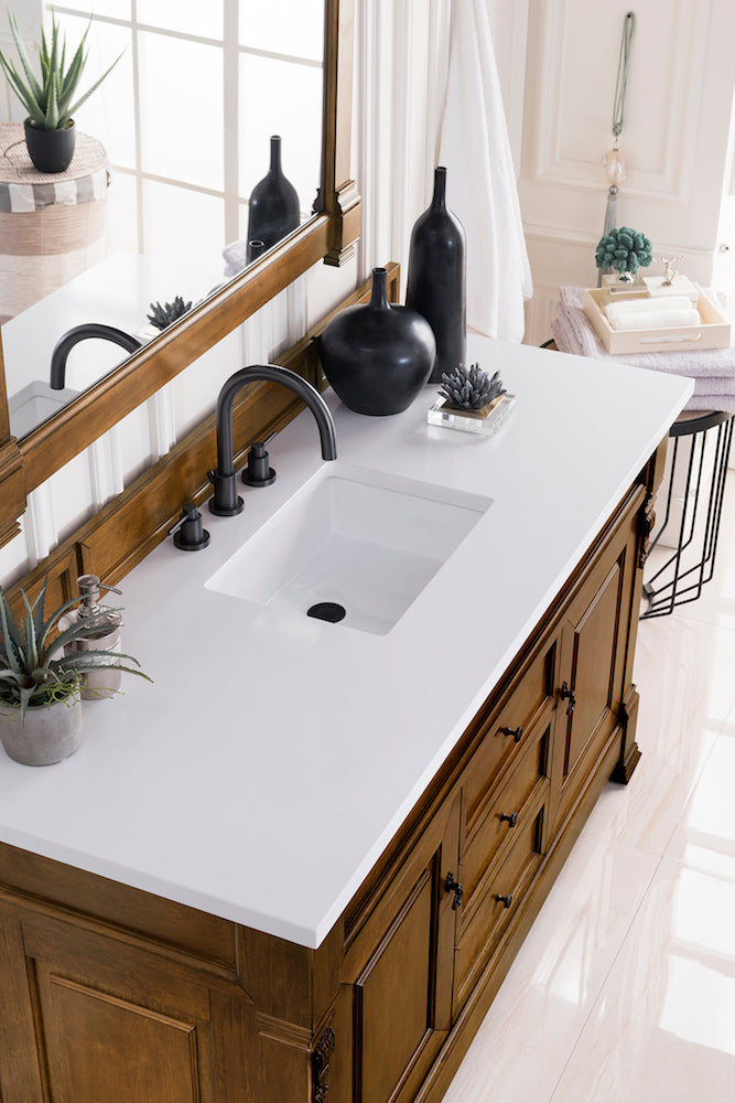 60" Brookfield Single Bathroom Vanity, Country Oak