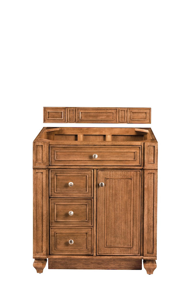 30" Bristol Single Bathroom Vanity, Saddle Brown