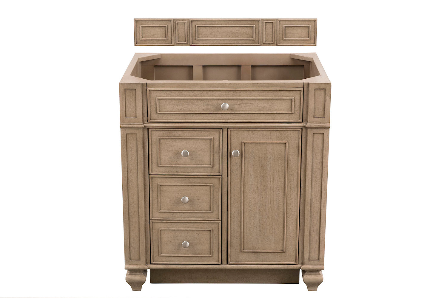 30" Bristol Single Bathroom Vanity, Whitewashed Walnut