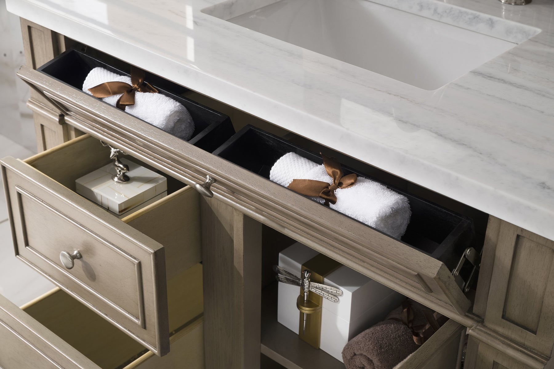36" Bristol Whitewashed Walnut Single Bathroom Vanity, James Martin Vanities - vanitiesdepot.com