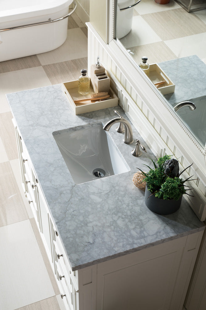 48" Bristol Single Bathroom Vanity, Bright White
