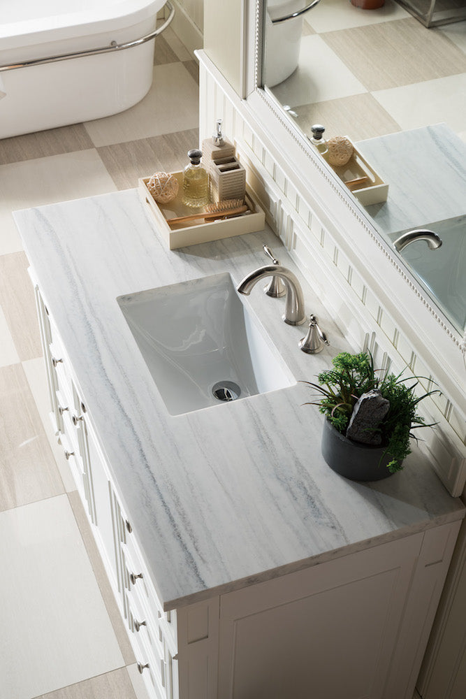 48" Bristol Single Bathroom Vanity, Bright White