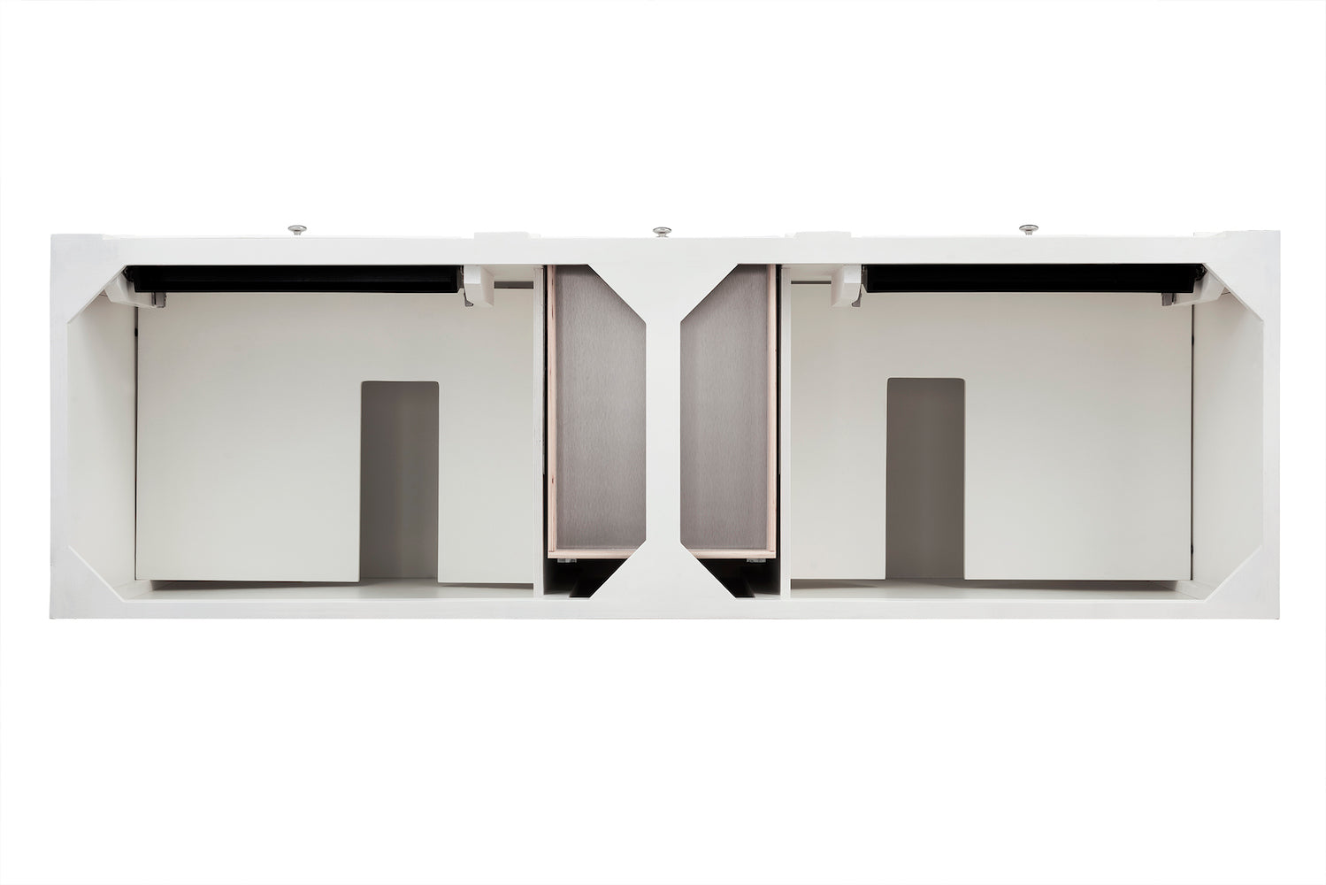 72" Bristol Double Bathroom Vanity, Bright White
