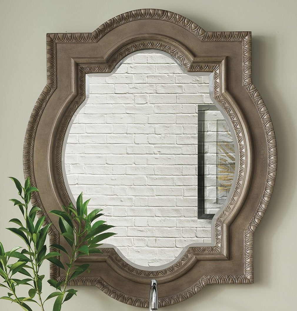 Castilian 35" Double Arch Mirror, Empire Gray, James Martin Vanities - vanitiesdepot.com