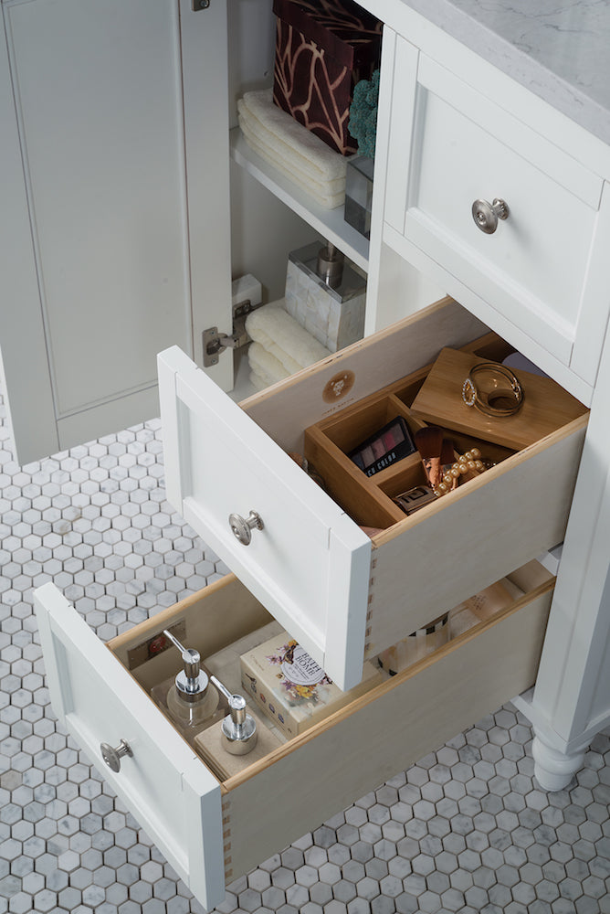 30" Copper Cove Encore Single Sink Bathroom Vanity, Bright White