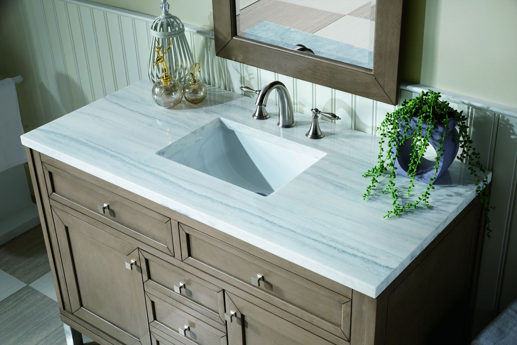 48" Chicago Whitewashed Walnut Single Sink Bathroom Vanity, James Martin Vanities - vanitiesdepot.com