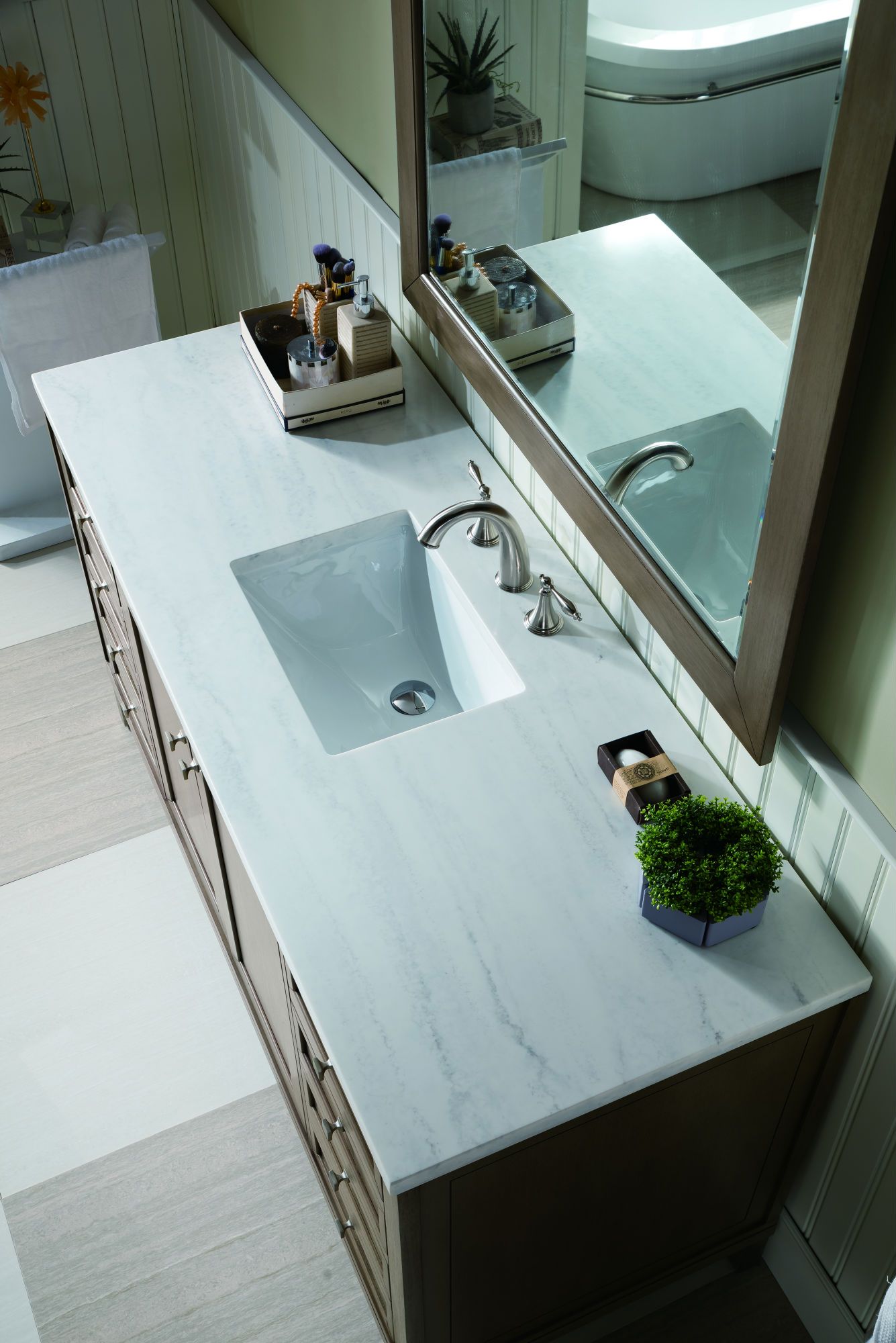 60" Chicago Whitewashed Walnut Single Sink Bathroom Vanity, James Martin Vanities - vanitiesdepot.com