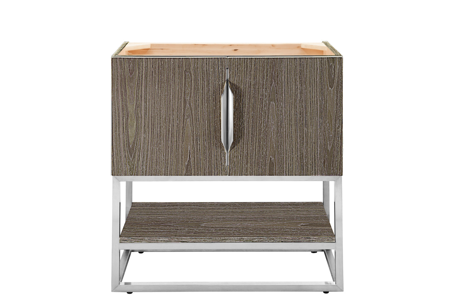 31.5" Columbia Single Sink Bathroom Vanity, Ash Gray & Brushed Nickel
