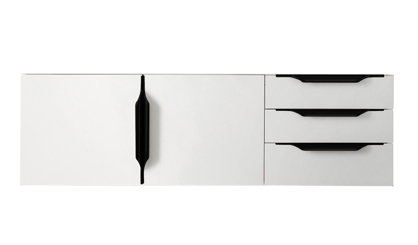 48" Mercer Island Single Sink Bathroom Vanity, Glossy White w/ Matte Black