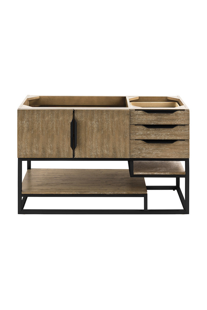 48" Columbia Single Sink Bathroom Vanity, Latte Oak w/ Matte Black