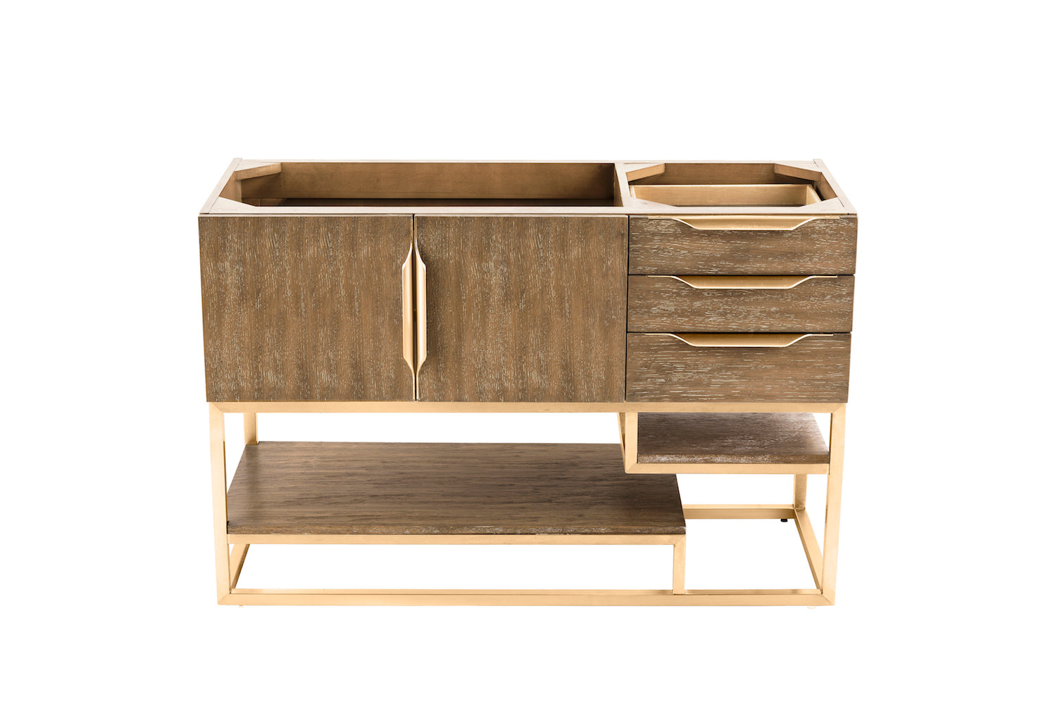 48" Columbia Single Sink Bathroom Vanity, Latte Oak w/ Radiant Gold