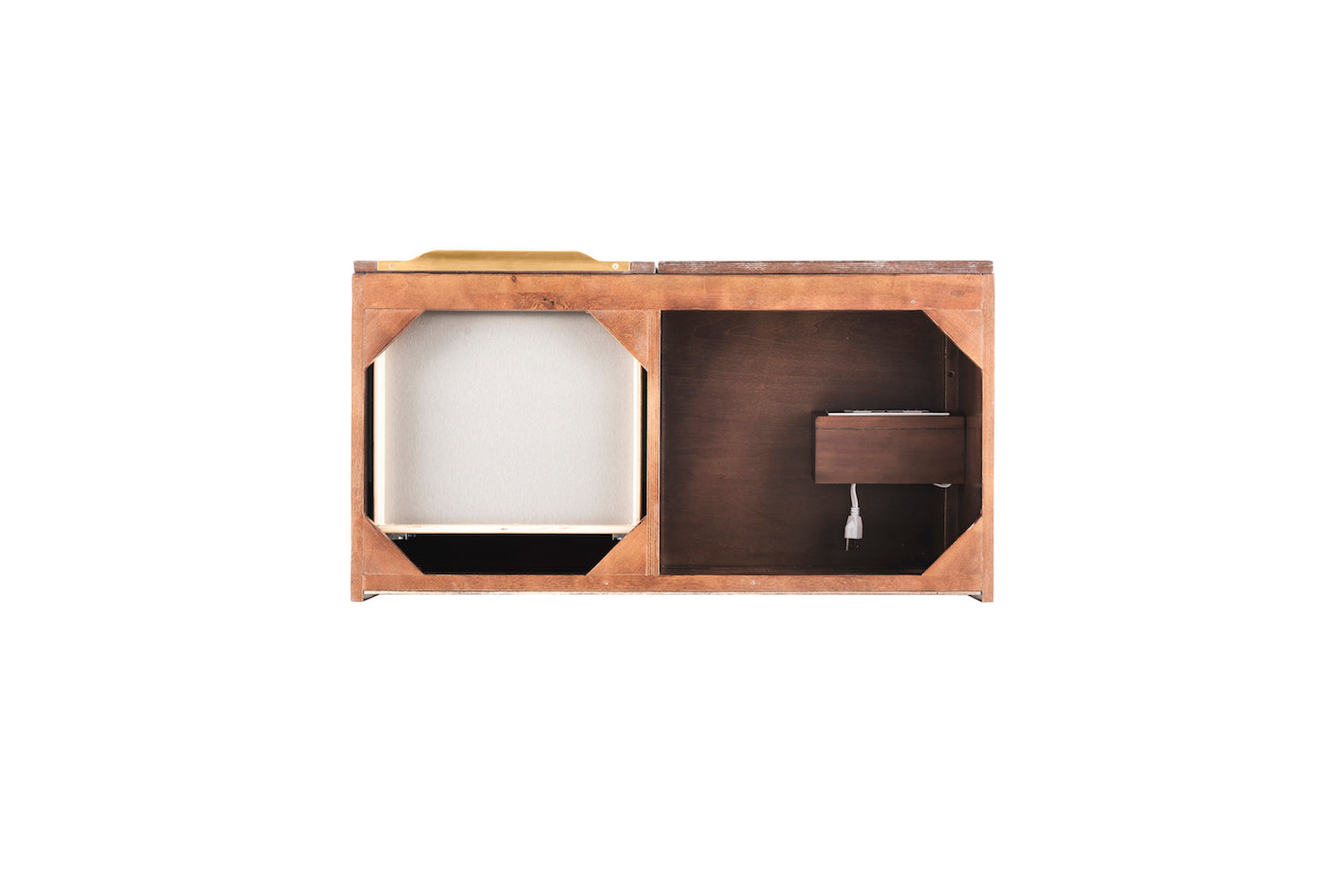 36" Columbia Single Sink Bathroom Vanity, Coffee Oak w/ Radiant Gold
