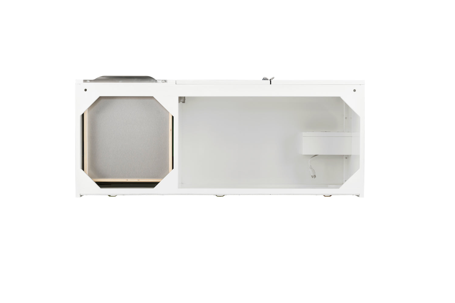 48" Mercer Island Single Sink Bathroom Vanity, Glossy White w/ Brushed Nickel