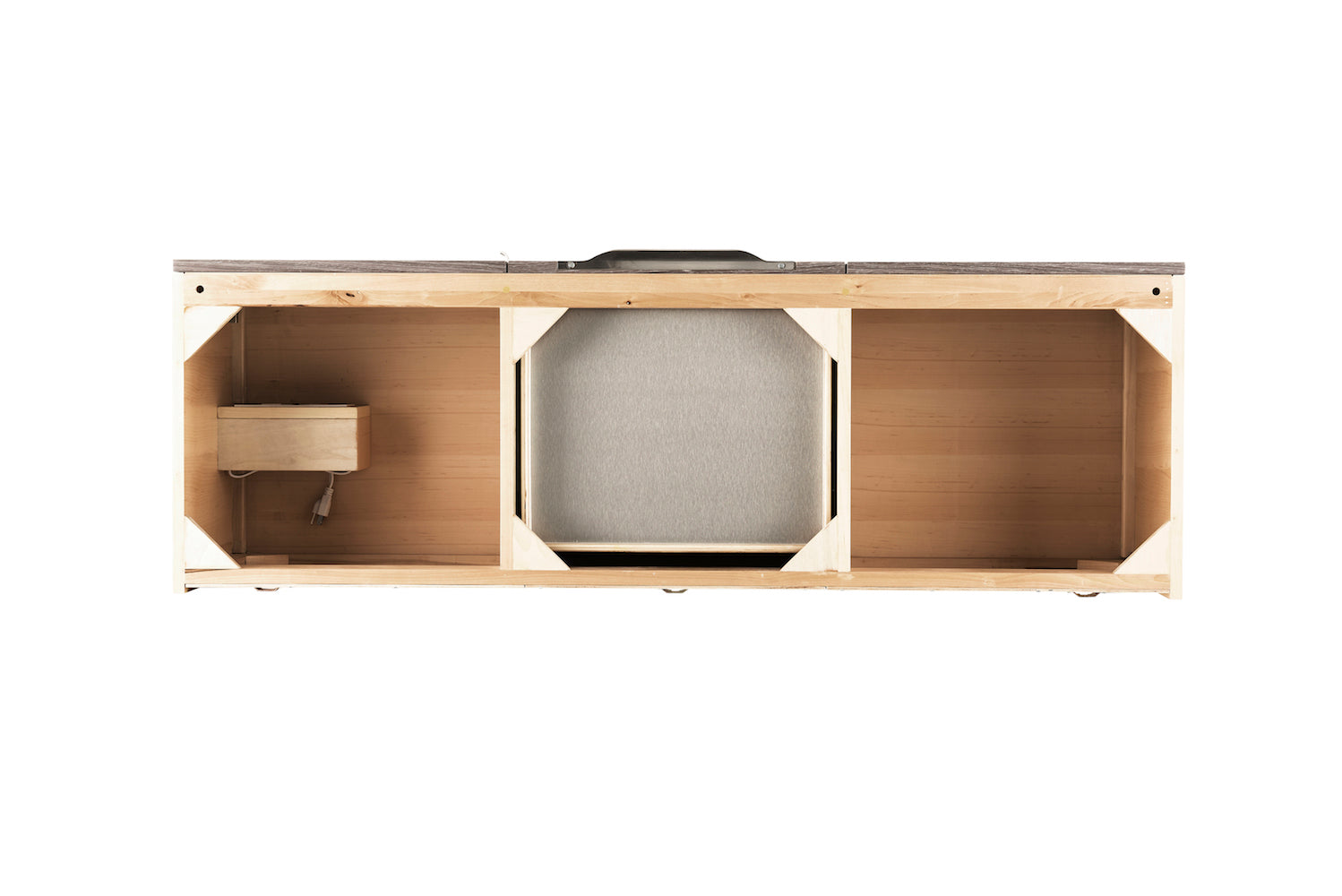 59" Mercer Island Double Sink Bathroom Vanity, Ash Gray w/ Brushed Nickel