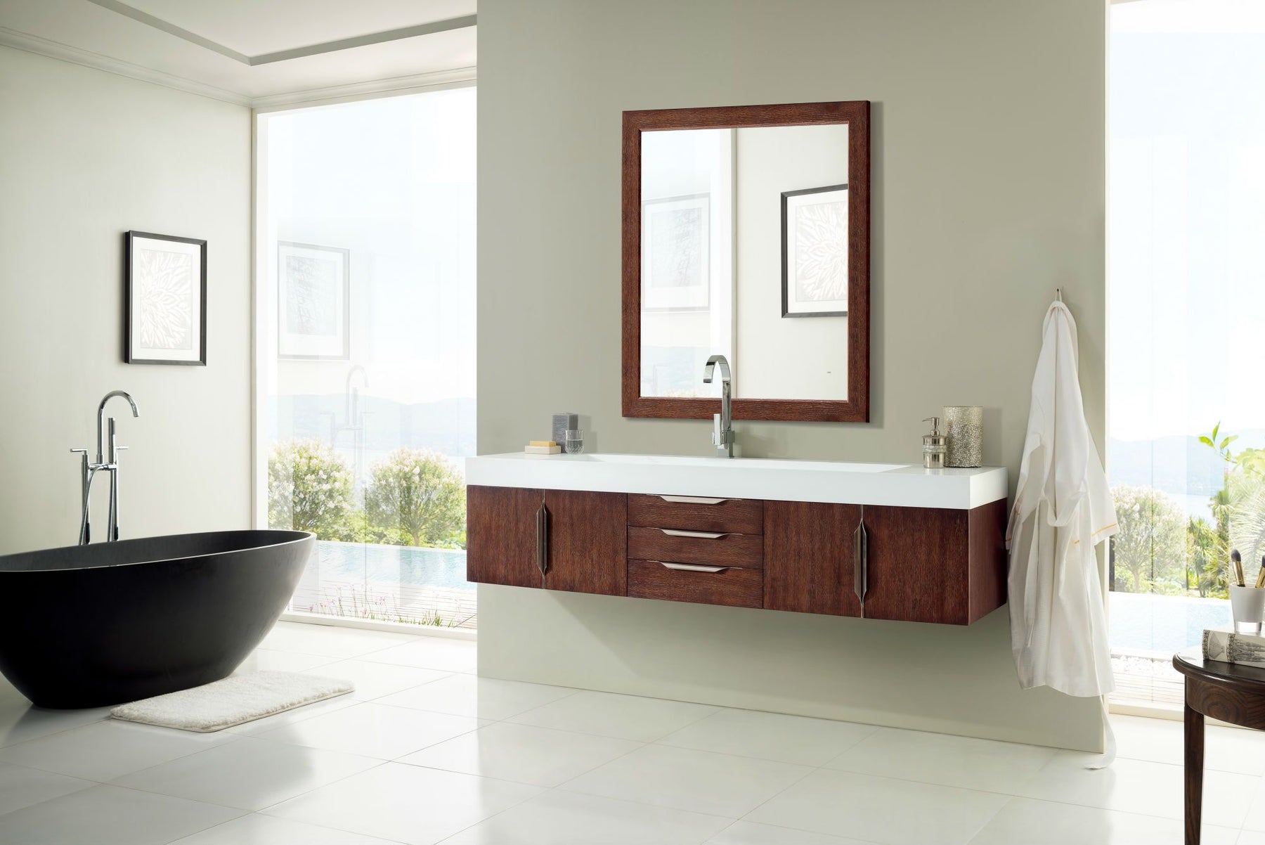 72" Mercer Island Coffee Oak Single Sink Bathroom Vanity, James Martin Vanities - vanitiesdepot.com