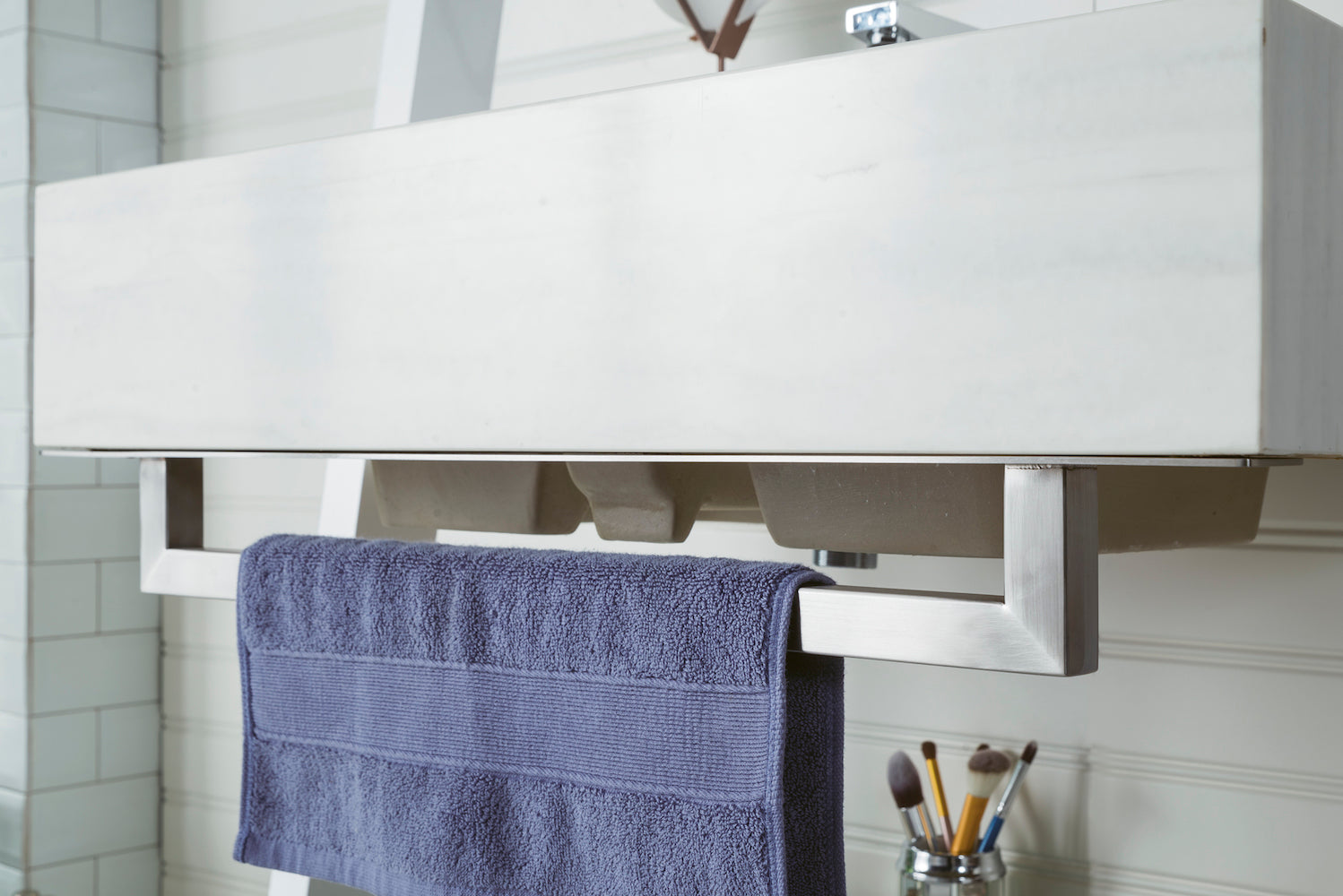 30" Lakeside Single Bathroom Vanity, Glossy White w/ Top