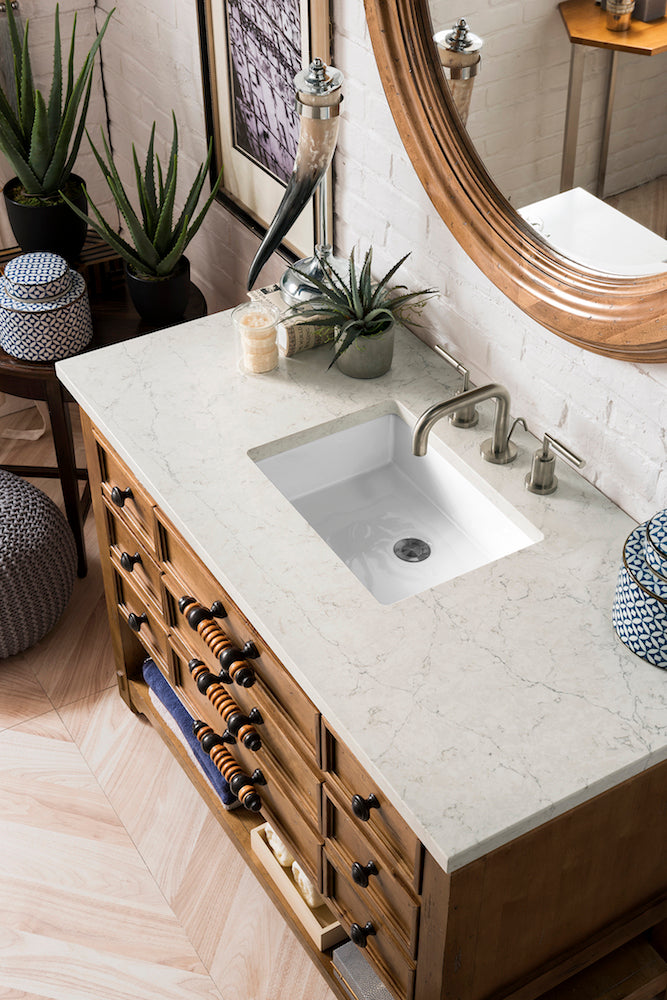 48" Malibu Single Sink Bathroom Vanity, Honey Alder