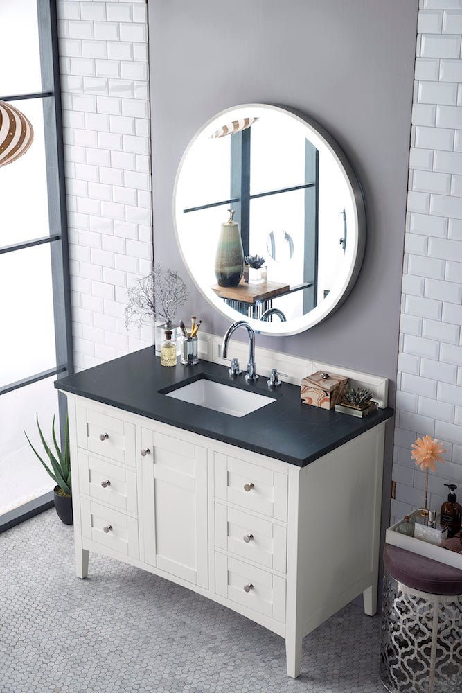48" Palisades Single Bathroom Vanity, Bright White