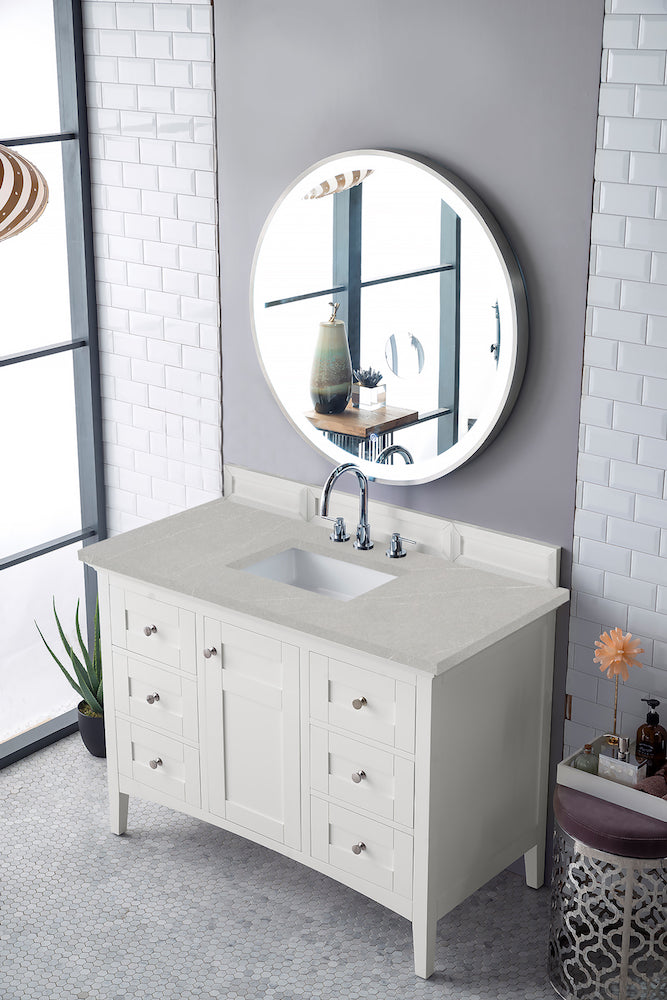 48" Palisades Single Bathroom Vanity, Bright White
