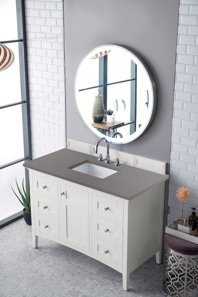 48" Palisades Single Bathroom Vanity, Bright White