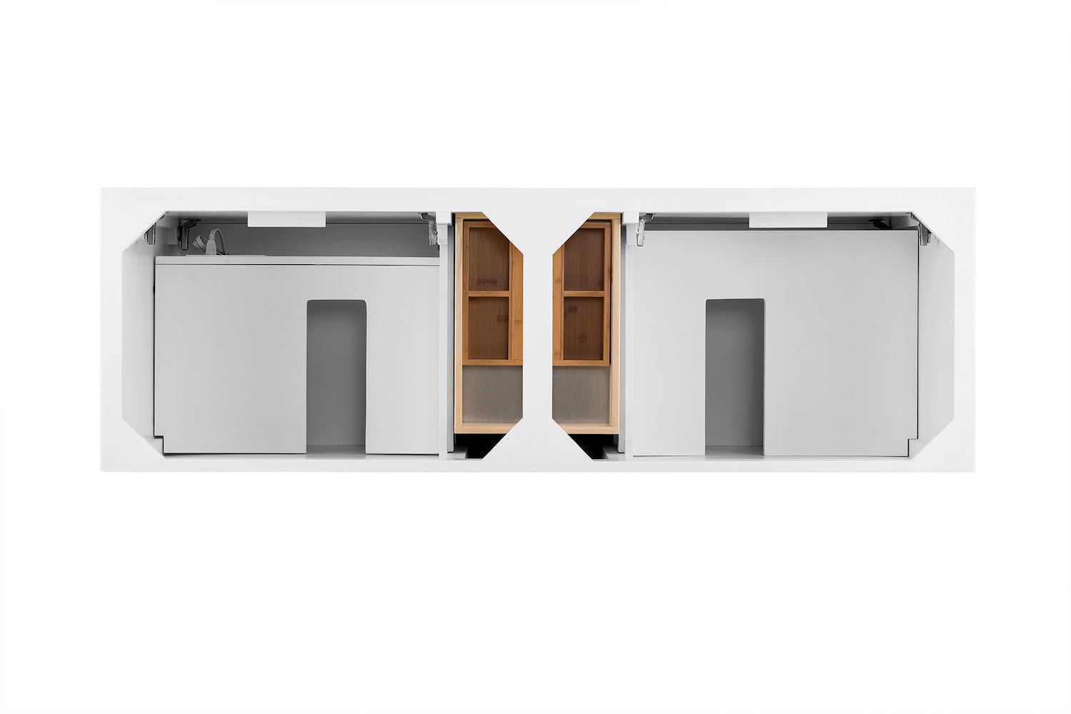 72" Palisades Double Bathroom Vanity, Bright White