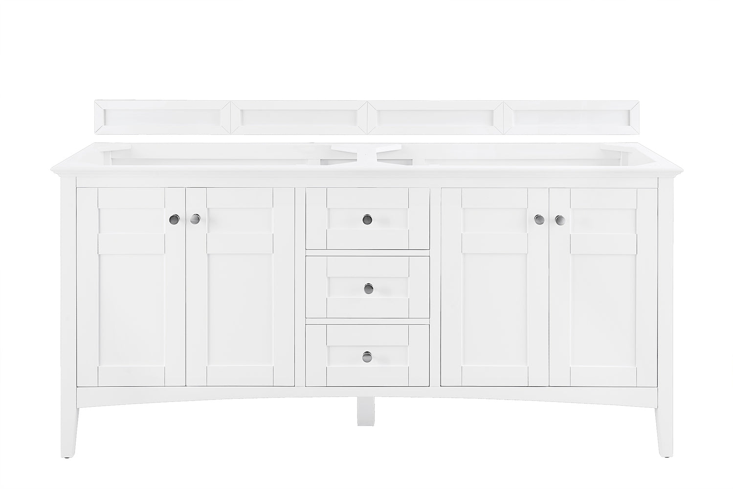 72" Palisades Double Bathroom Vanity, Bright White