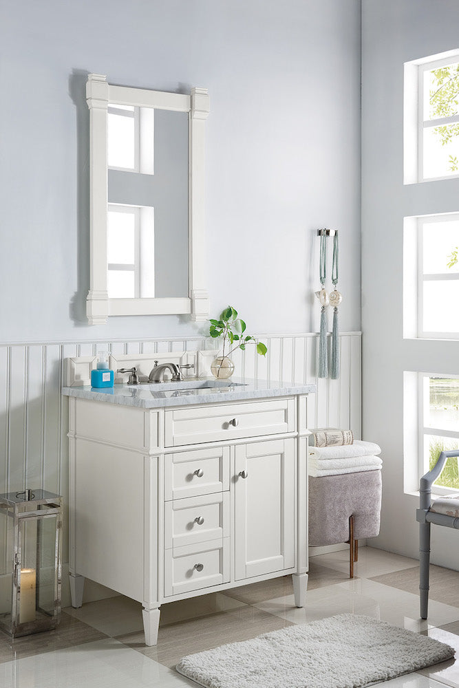 22" Brittany Mirror, Bright White