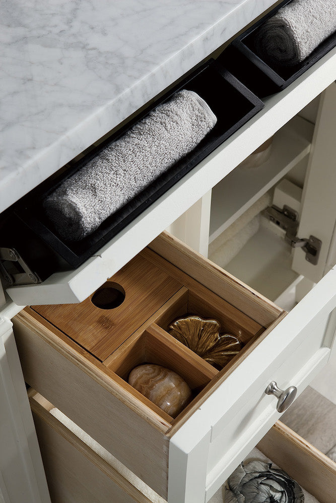 30" Brittany Single Sink Bathroom Vanity, Bright White
