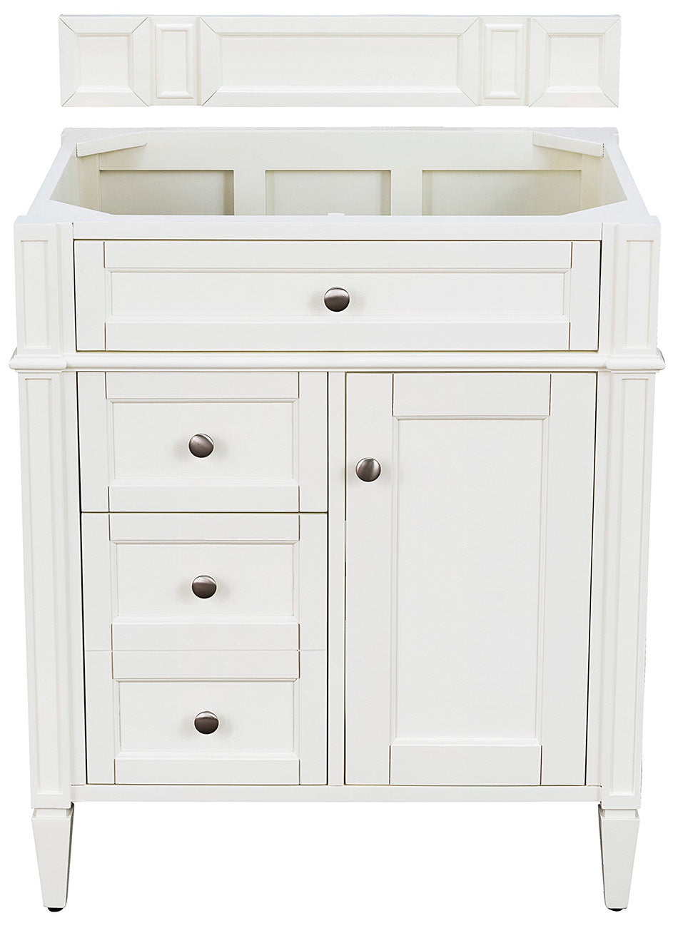 30" Brittany Single Sink Bathroom Vanity, Bright White