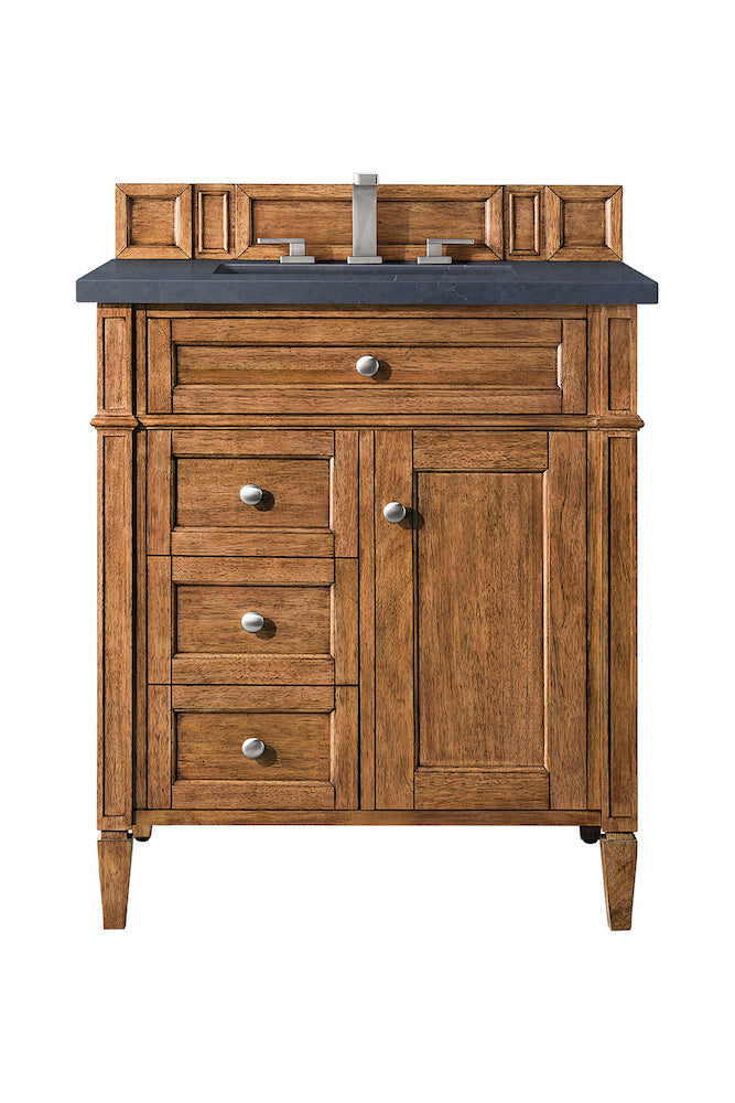 30" Brittany Single Sink Bathroom Vanity, Saddle Brown