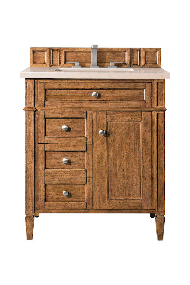 30" Brittany Single Sink Bathroom Vanity, Saddle Brown