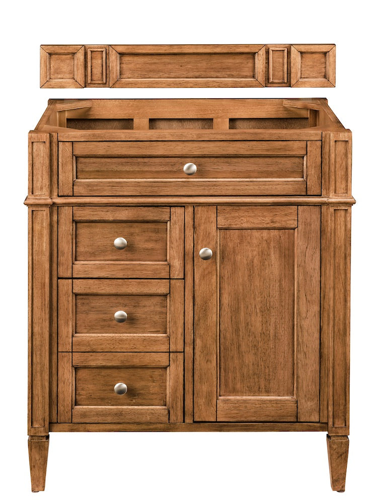 30" Brittany Single Sink Bathroom Vanity, Saddle Brown