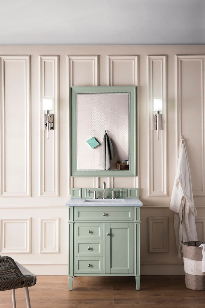30" Brittany Single Sink Bathroom Vanity, Sage Green