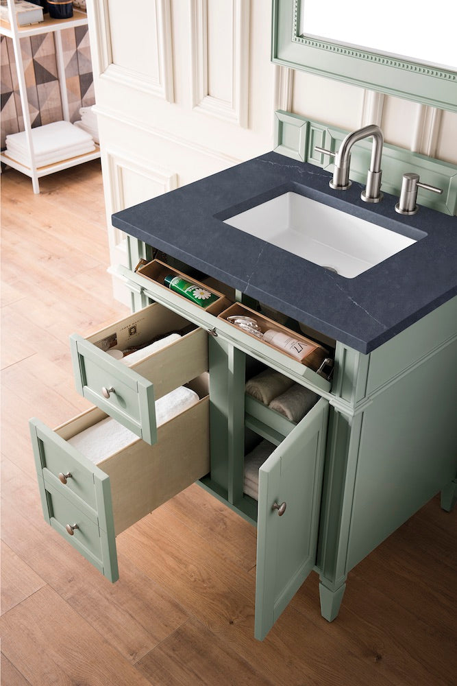 30" Brittany Single Sink Bathroom Vanity, Sage Green