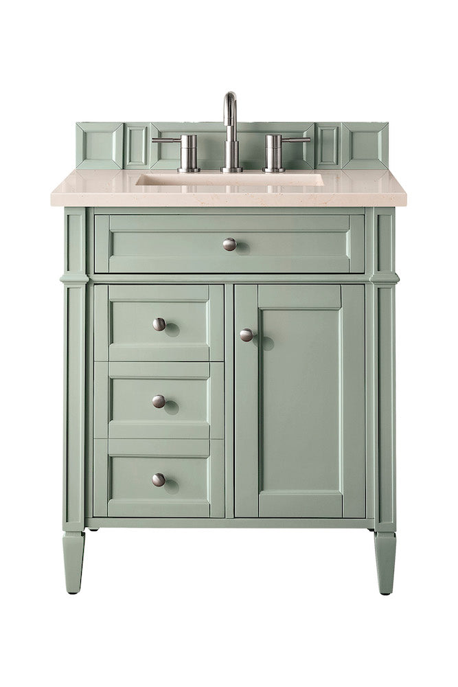 30" Brittany Single Sink Bathroom Vanity, Sage Green