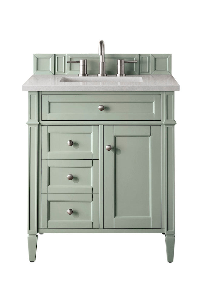 30" Brittany Single Sink Bathroom Vanity, Sage Green