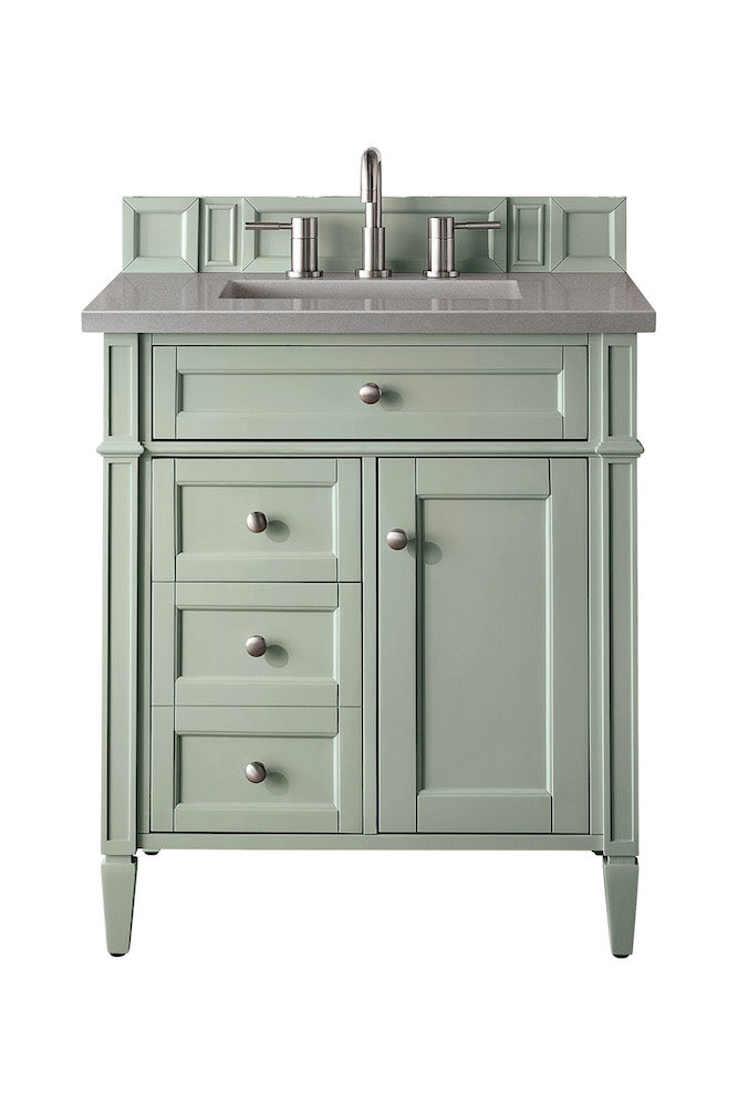 30" Brittany Single Sink Bathroom Vanity, Sage Green