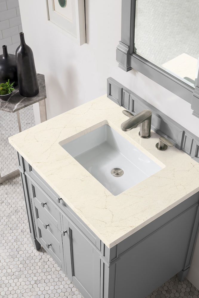 30" Brittany Single Sink Bathroom Vanity, Urban Gray