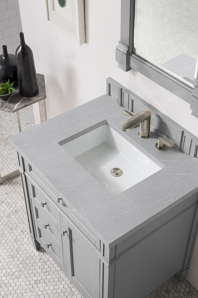 30" Brittany Single Sink Bathroom Vanity, Urban Gray