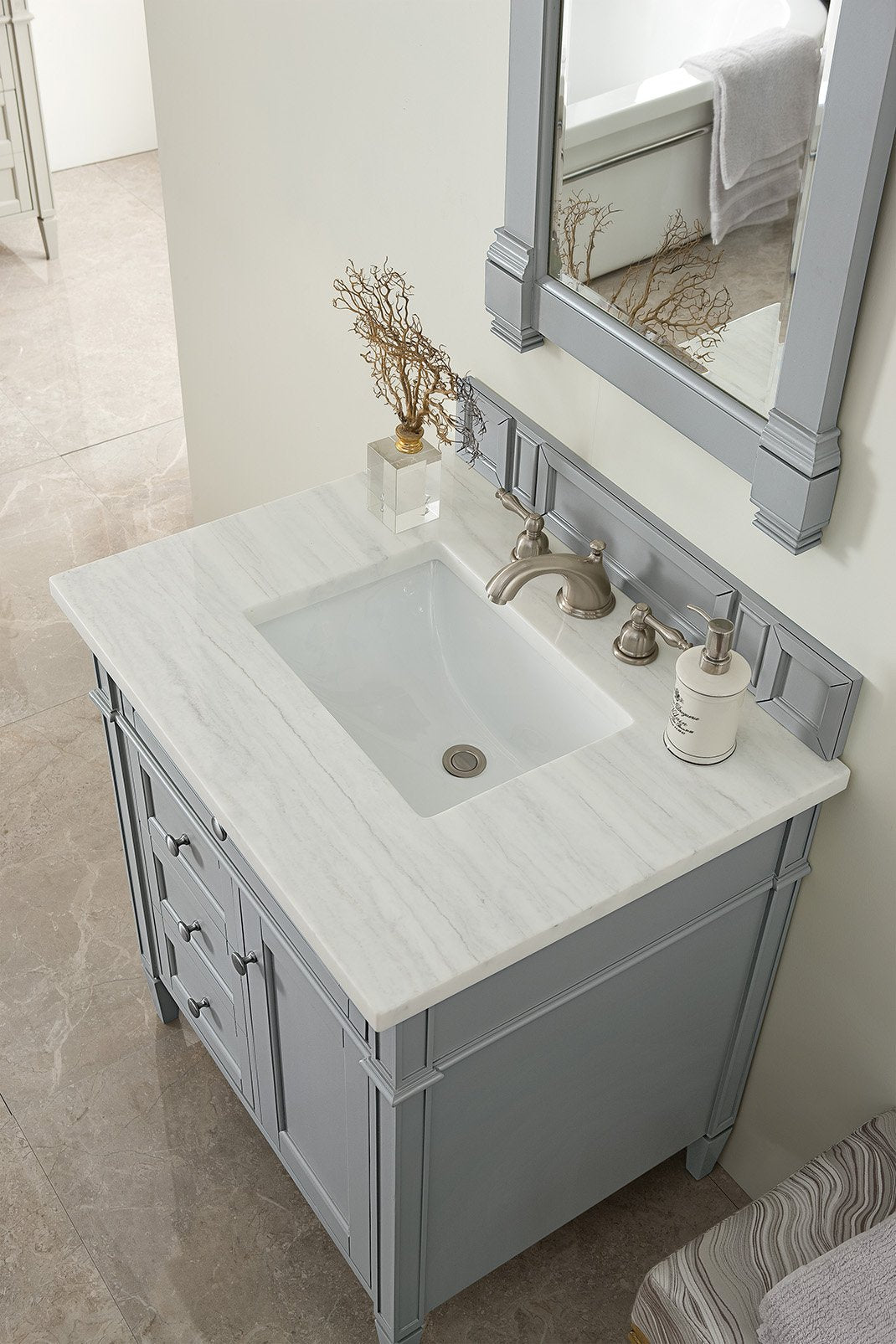 30" Brittany Urban Gray Single Sink Bathroom Vanity, James Martin Vanities - vanitiesdepot.com