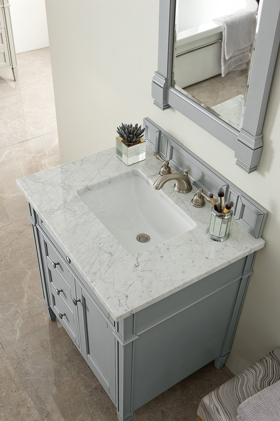30" Brittany Urban Gray Single Sink Bathroom Vanity, James Martin Vanities - vanitiesdepot.com