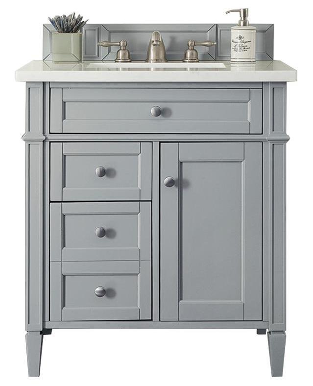 30" Brittany Urban Gray Single Sink Bathroom Vanity, James Martin Vanities - vanitiesdepot.com