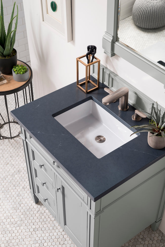 30" Brittany Single Sink Bathroom Vanity, Urban Gray