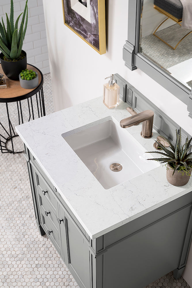 30" Brittany Single Sink Bathroom Vanity, Urban Gray