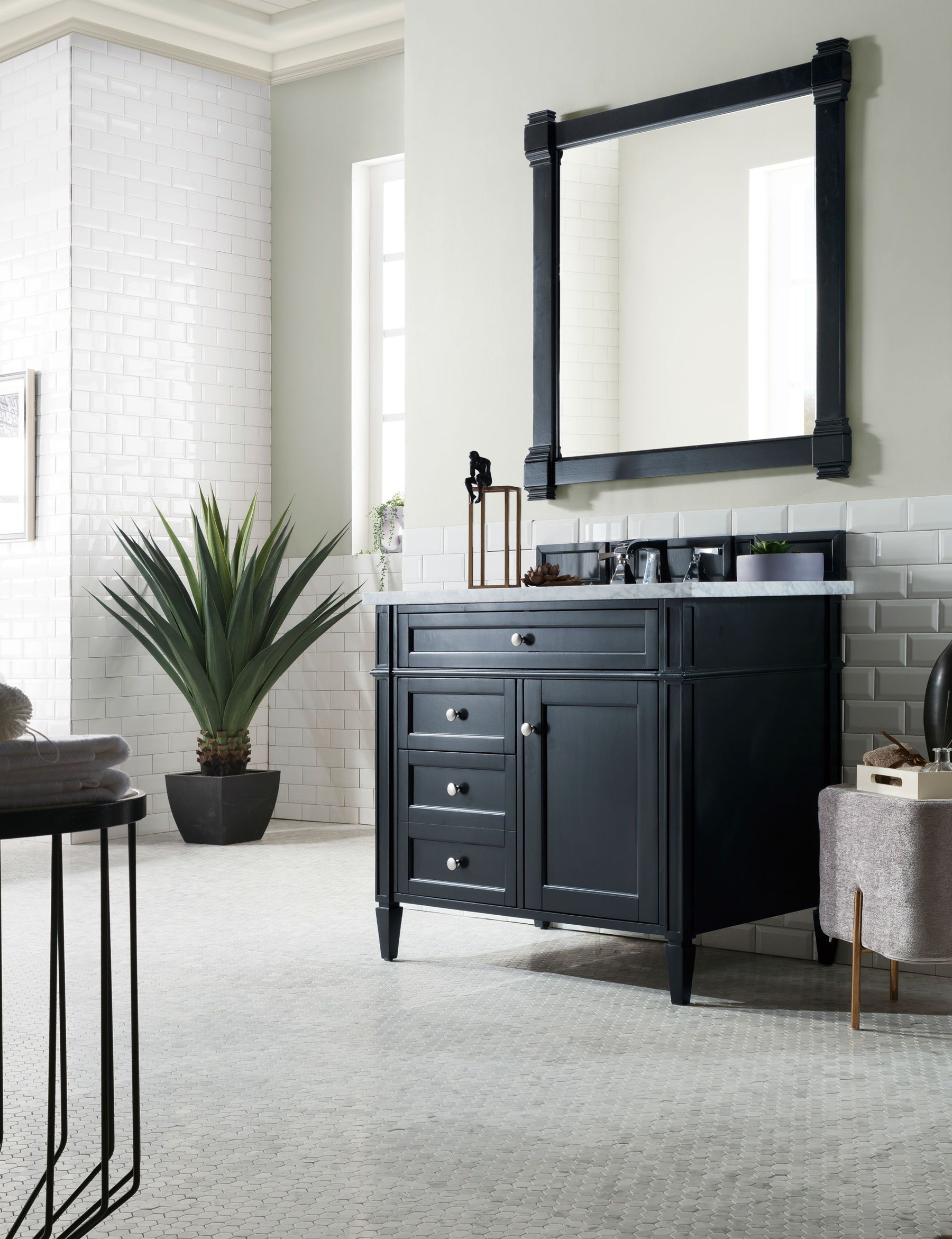 36" Brittany Black Onyx Single Bathroom Vanity, James Martin Vanities - vanitiesdepot.com
