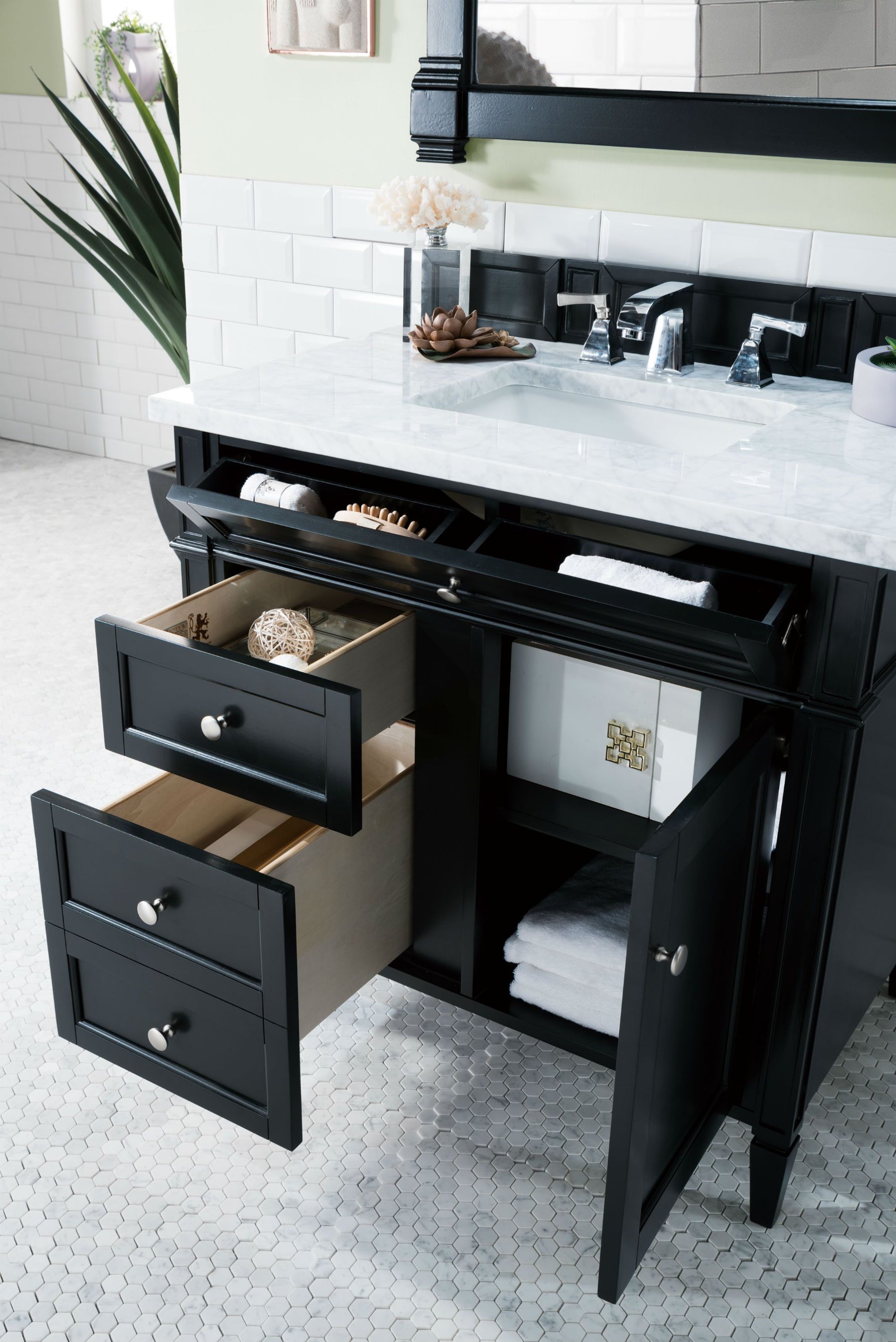 36" Brittany Black Onyx Single Bathroom Vanity, James Martin Vanities - vanitiesdepot.com