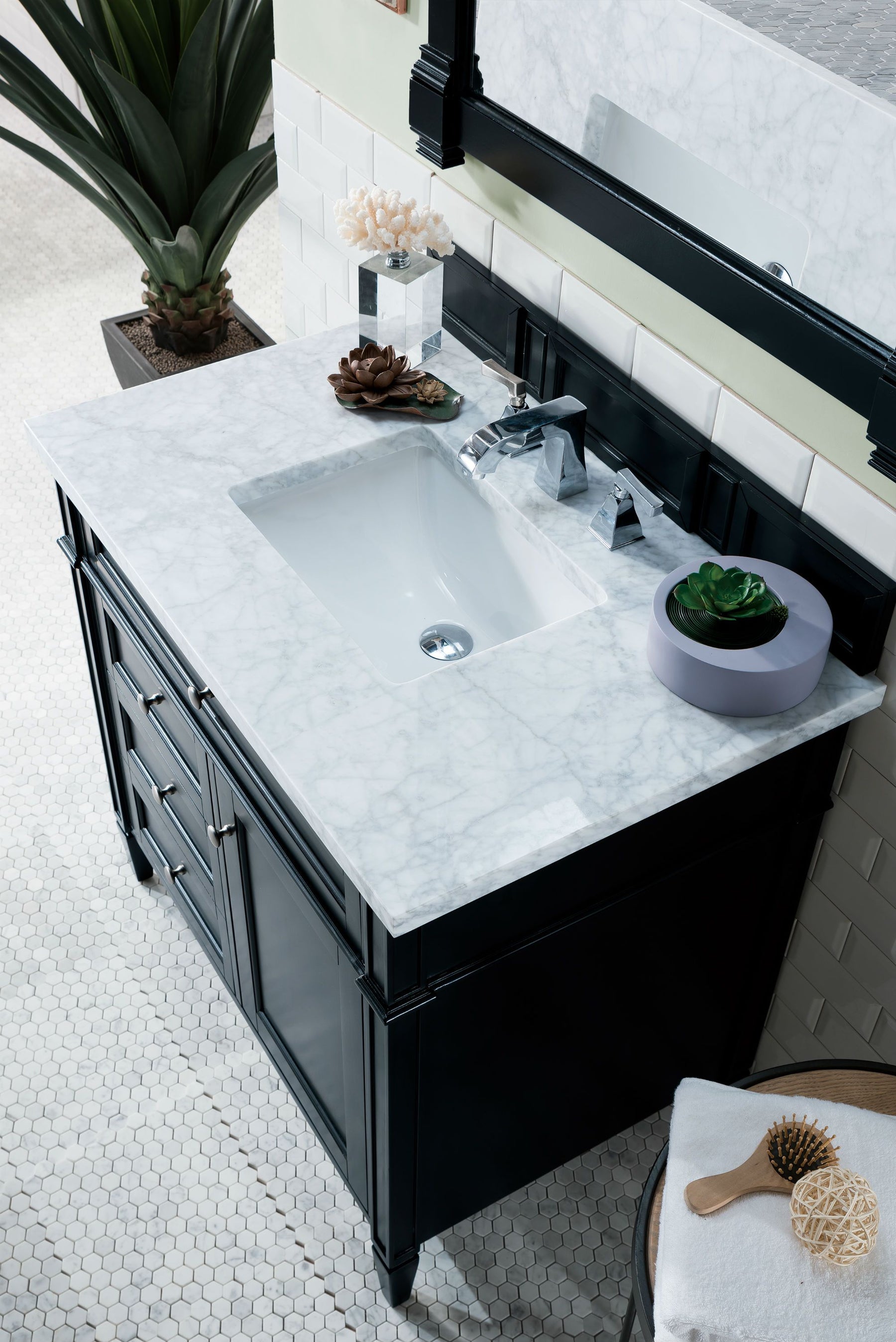 36" Brittany Black Onyx Single Bathroom Vanity, James Martin Vanities - vanitiesdepot.com